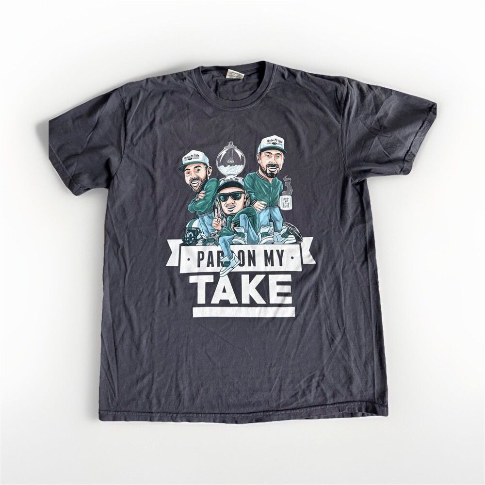 Mint Gray Pardon My Take Double Sides Graphic Tee - XL